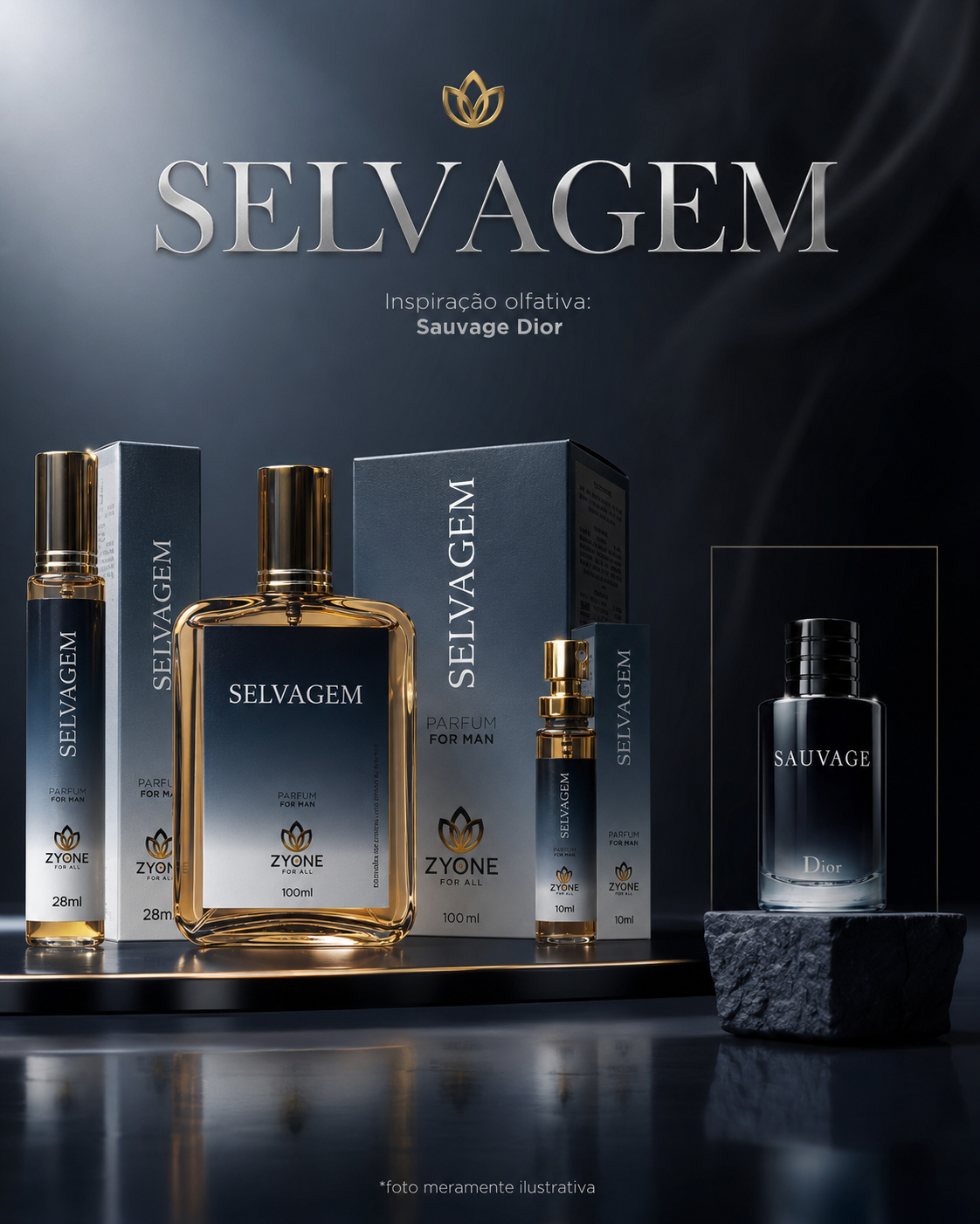 Zyone Selvagem — inspirado em Sauvage Dior